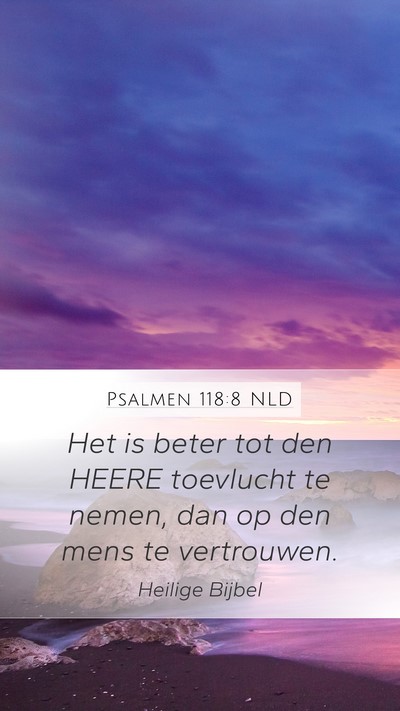 Psalmen 118:8 NLD Bible Verse Image