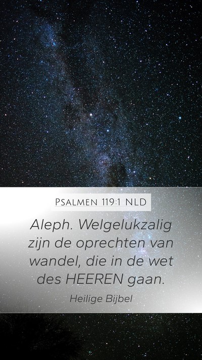 Psalmen 119:1 NLD Bible Verse Image