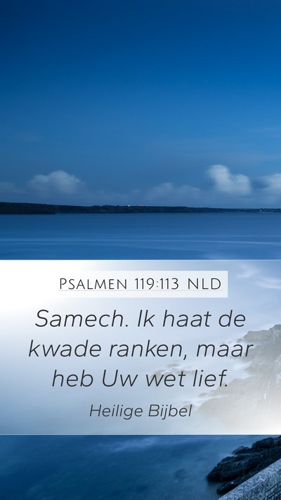 Psalmen 119:113 NLD Bible Verse Image