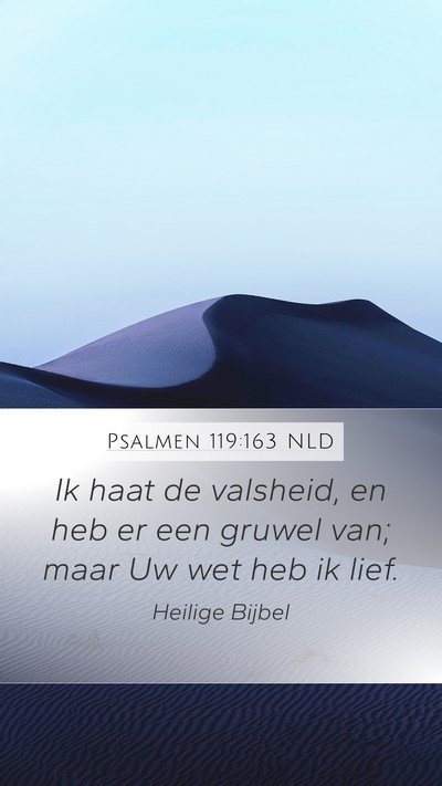 Psalmen 119:163 NLD Bible Verse Image