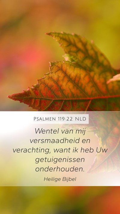 Psalmen 119:22 NLD Bible Verse Image