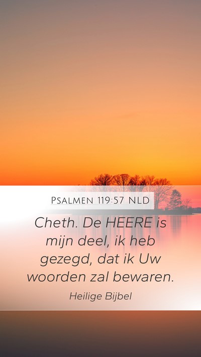 Psalmen 119:57 NLD Bible Verse Image