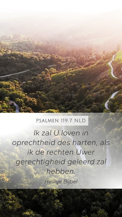 Psalmen 119:7 NLD Bible Verse Image