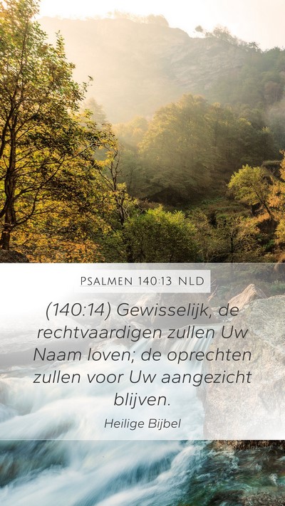 Psalmen 140:13 NLD Bible Verse Image