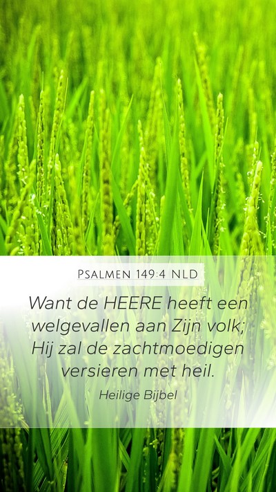 Psalmen 149:4 NLD Bible Verse Image