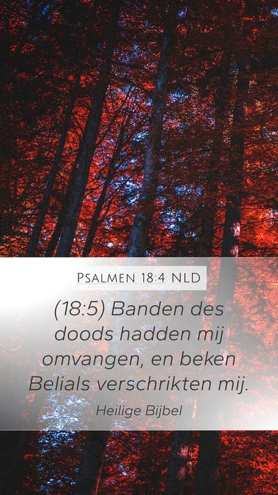 Psalmen 18:4 NLD Mobile Phone Wallpaper - (18:5) Banden des doods hadden mij omvangen, en - Mobile Bible Verse Wallpaper