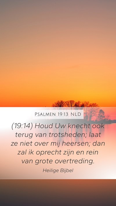 Psalmen 19:13 NLD Bible Verse Image