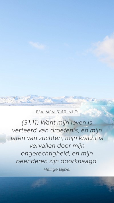 Psalmen 31:10 NLD Bible Verse Image