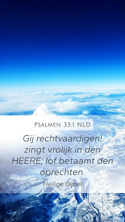 Psalmen 33:1 NLD Bible Verse Image