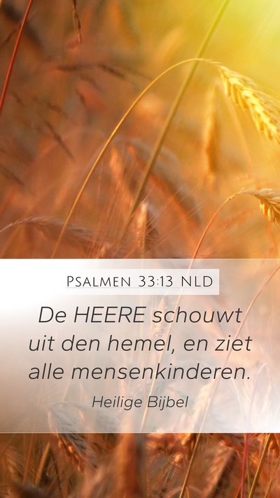 Psalmen 33:13 NLD Bible Verse Image