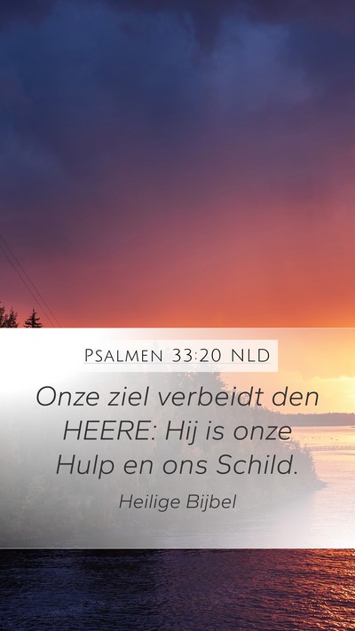 Psalmen 33:20 NLD Bible Verse Image