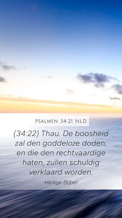 Psalmen 34:21 NLD Bible Verse Image