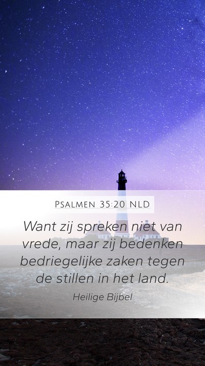 Psalmen 35:20 NLD Bible Verse Image