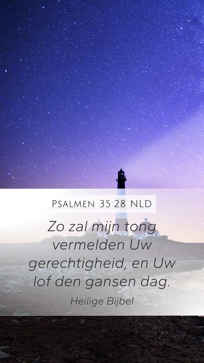 Psalmen 35:28 NLD Bible Verse Image