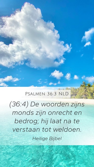 Psalmen 36:3 NLD Bible Verse Image