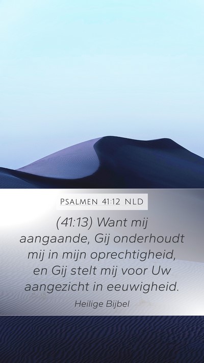 Psalmen 41:12 NLD Bible Verse Image