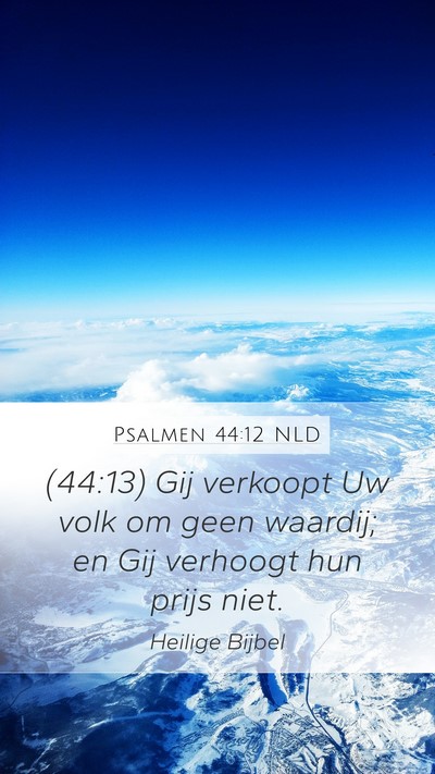 Psalmen 44:12 NLD Bible Verse Image