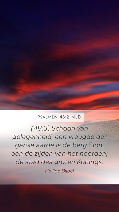 Psalmen 48:2 NLD Bible Verse Image