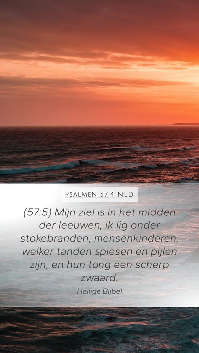 Psalmen 57:4 NLD Bible Verse Image