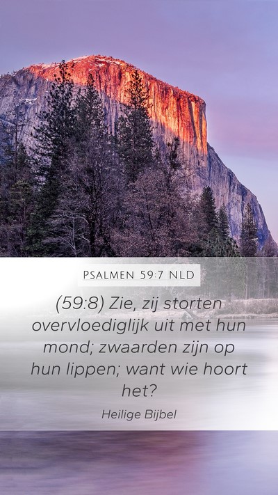 Psalmen 59:7 NLD Bible Verse Image