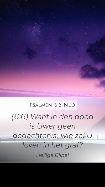 Psalmen 6:5 NLD Bible Verse Image