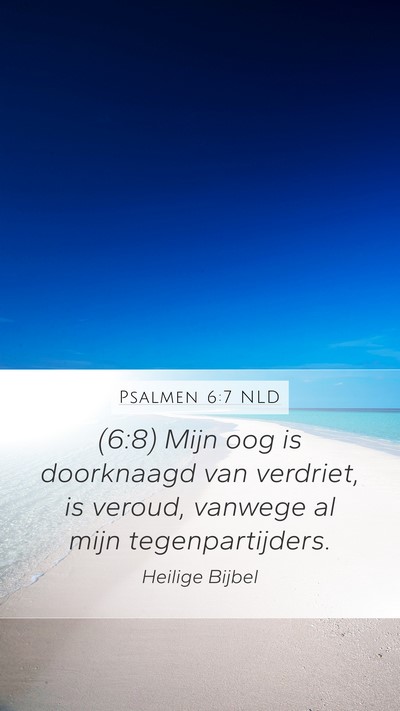 Psalmen 6:7 NLD Mobile Phone Wallpaper - (6:8) Mijn oog is doorknaagd van verdriet, is - Mobile Bible Verse Wallpaper