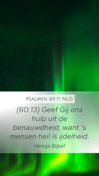 Psalmen 60:11 NLD Bible Verse Image