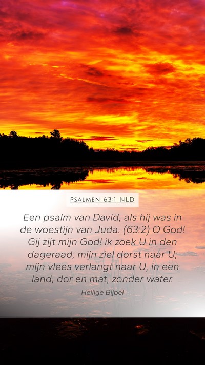 Psalmen 63:1 NLD Bible Verse Image