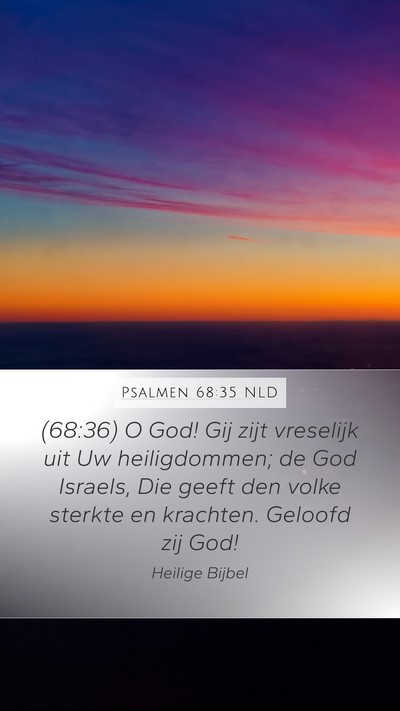 Psalmen 68:35 NLD Bible Verse Image