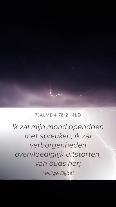 Psalmen 78:2 NLD Bible Verse Image
