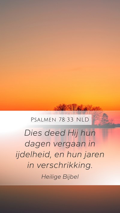 Psalmen 78:33 NLD Bible Verse Image