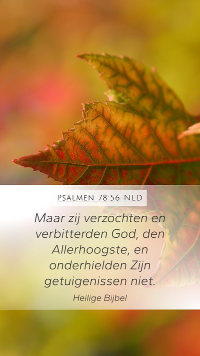 Psalmen 78:56 NLD Bible Verse Image