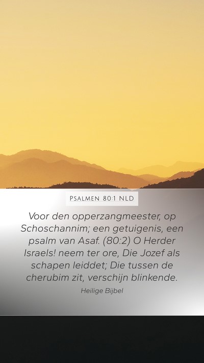 Psalmen 80:1 NLD Bible Verse Image