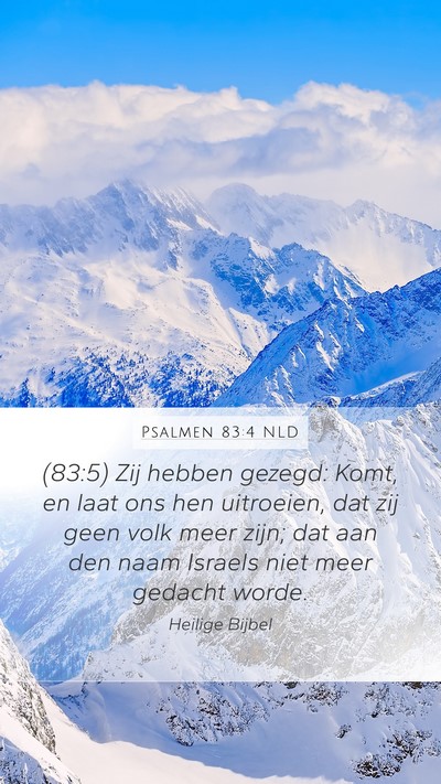 Psalmen 83:4 NLD Bible Verse Image
