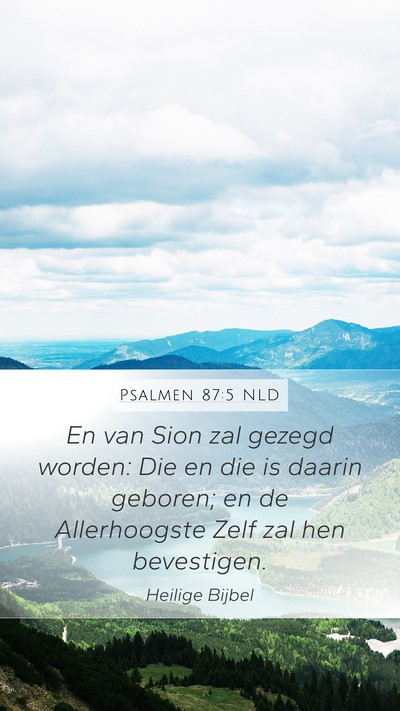 Psalmen 87:5 NLD Bible Verse Image