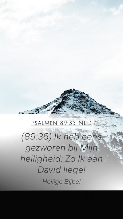 Psalmen 89:35 NLD Bible Verse Image