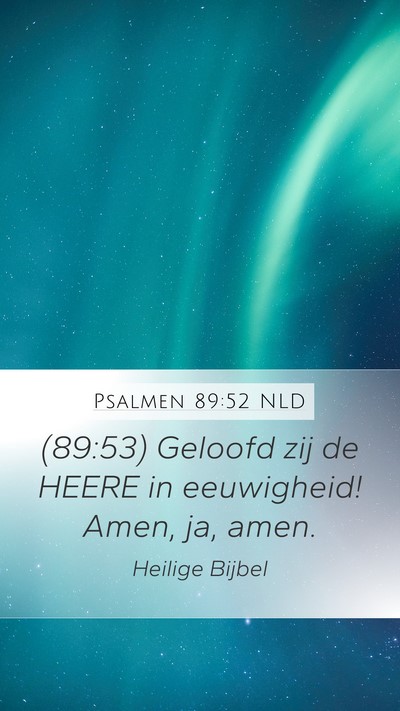 Psalmen 89:52 NLD Bible Verse Image