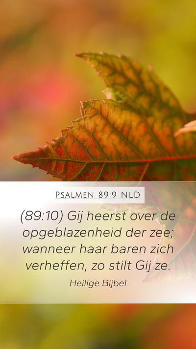 Psalmen 89:9 NLD Bible Verse Image