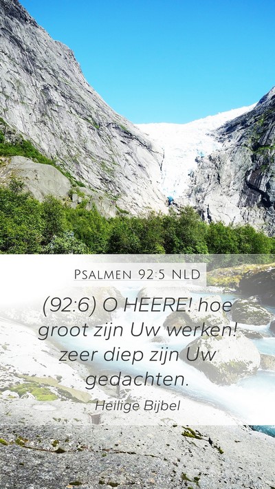 Psalmen 92:5 NLD Bible Verse Image
