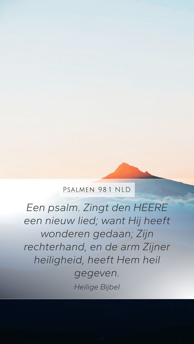 Psalmen 98:1 NLD Bible Verse Image