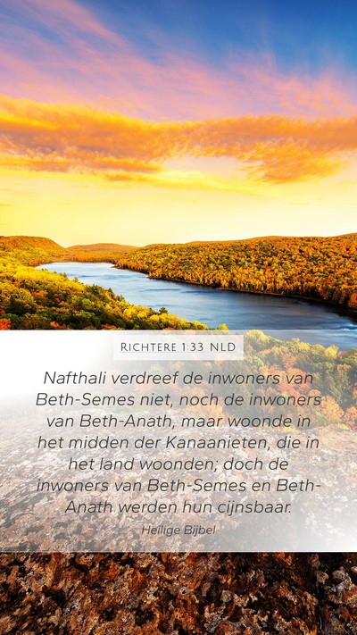 Richtere 1:33 NLD Mobile Phone Wallpaper - Nafthali verdreef de inwoners van Beth-Semes - Mobile Bible Verse Wallpaper