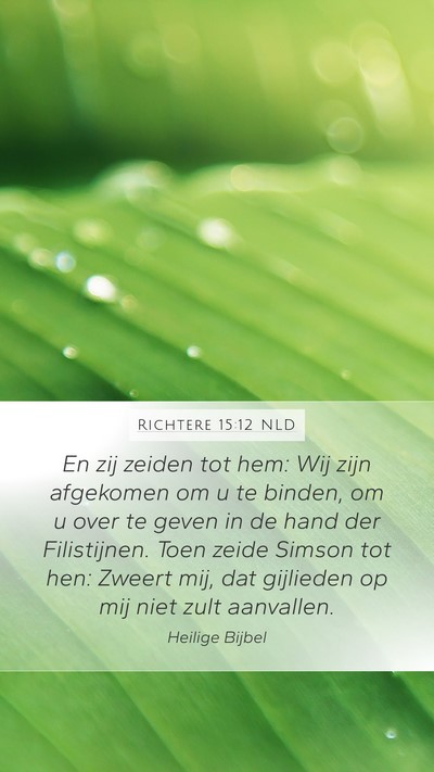 Richtere 15:12 NLD Mobile Phone Wallpaper - En zij zeiden tot hem: Wij zijn afgekomen om u te - Mobile Bible Verse Wallpaper