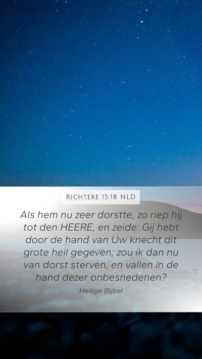 Richtere 15:18 NLD Bible Verse Image
