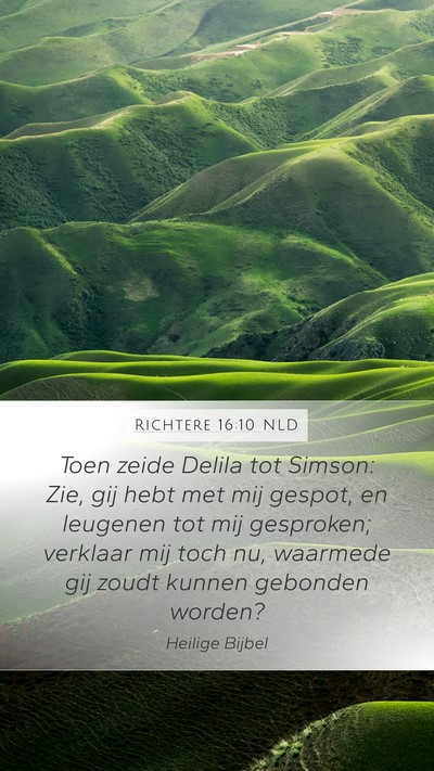 Richtere 16:10 NLD Bible Verse Image