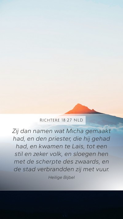 Richtere 18:27 NLD Bible Verse Image