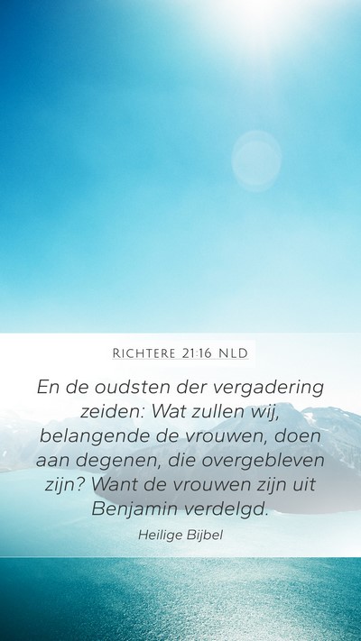 Richtere 21:16 NLD Mobile Phone Wallpaper - En de oudsten der vergadering zeiden: Wat zullen - Mobile Bible Verse Wallpaper