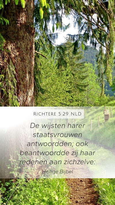 Richtere 5:29 NLD Mobile Phone Wallpaper - De wijsten harer staatsvrouwen antwoordden; ook - Mobile Bible Verse Wallpaper