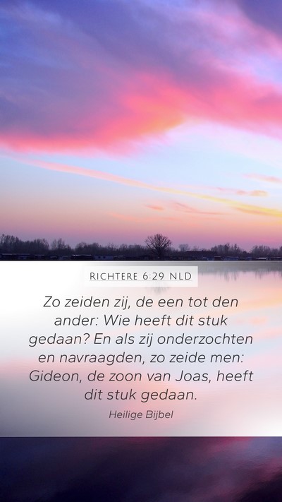 Richtere 6:29 NLD Bible Verse Image