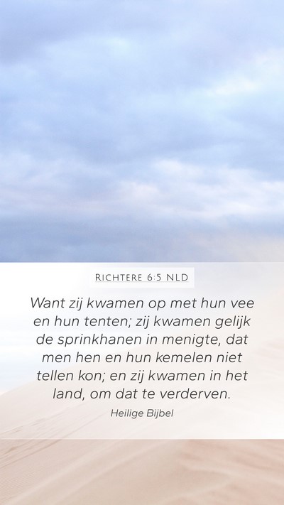 Richtere 6:5 NLD Bible Verse Image