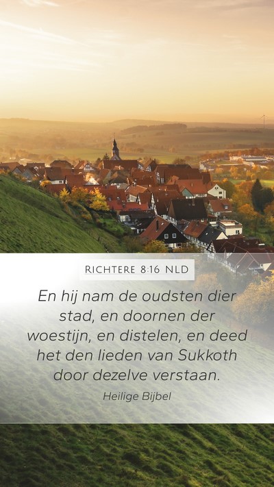 Richtere 8:16 NLD Mobile Phone Wallpaper - En hij nam de oudsten dier stad, en doornen der - Mobile Bible Verse Wallpaper